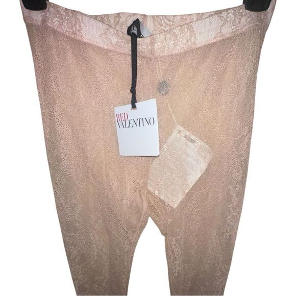 RED Valentino Nude Corded Lace Leggings Size Small - Picture 6 of 13